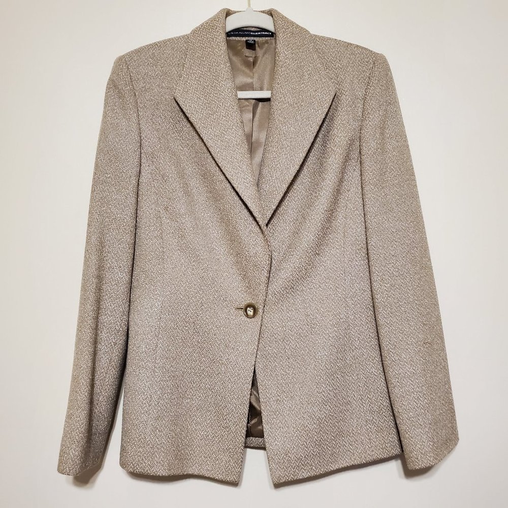 Linda Allard Ellen Tracy Vintage Tan lapel blazer